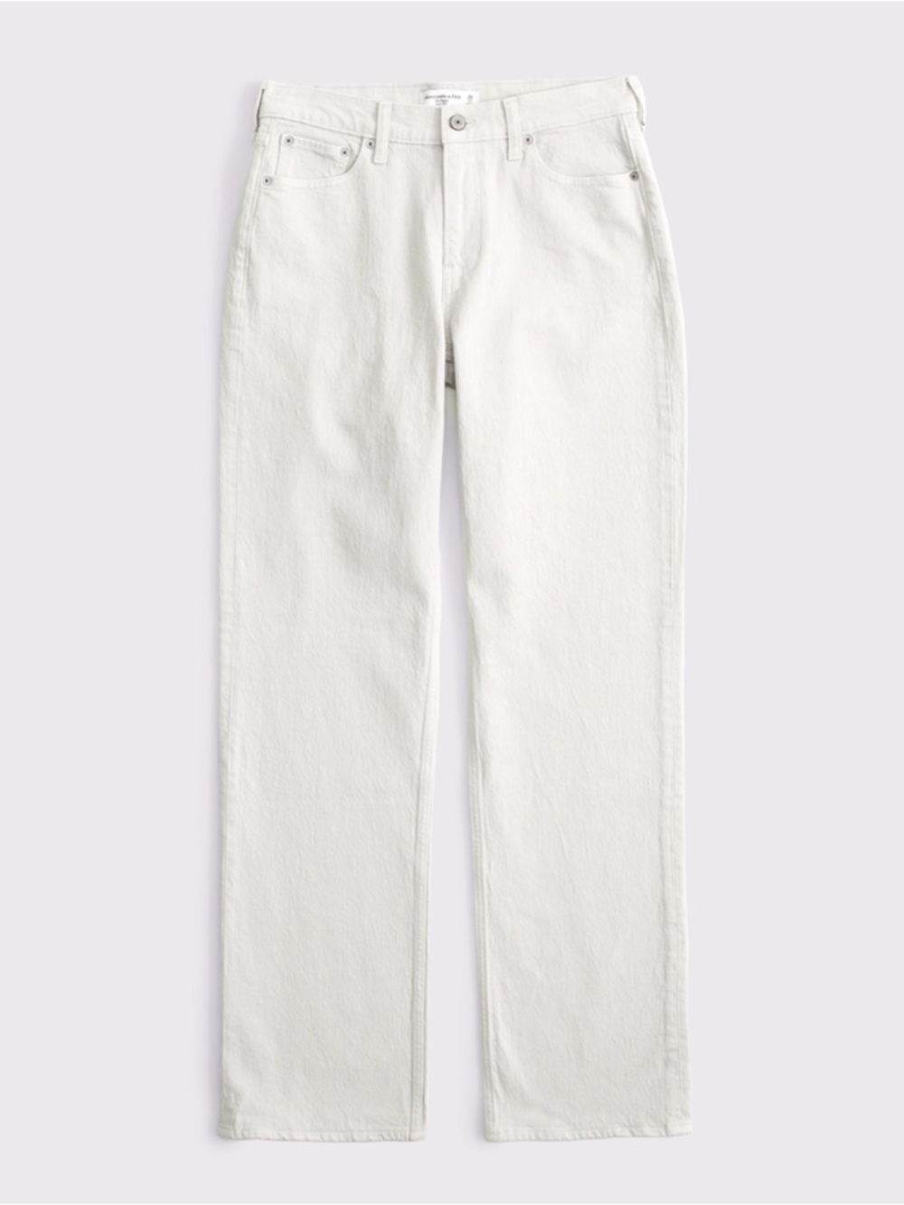 Abercrombie & Fitch White Straight-Leg Women's Jeans